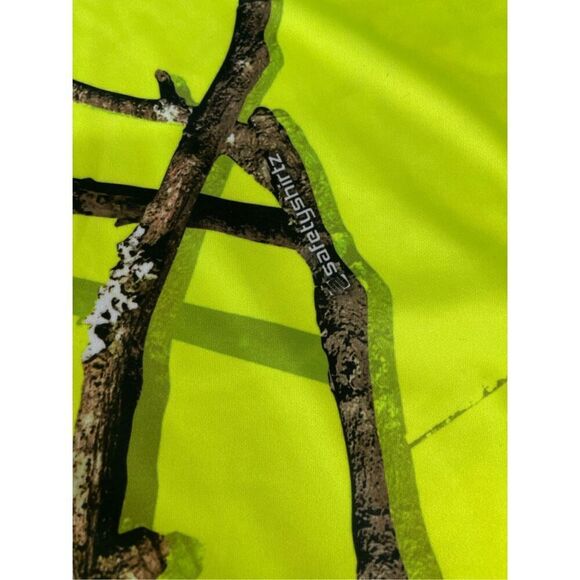 SS360° Backwoods Camo/Florescent Green Reflective Safe Shirt/Short Sleeve/SZ XXL - Picture 2 of 6
